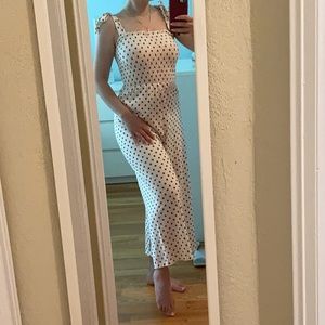Topshop white and red polka dot jumpsuit
